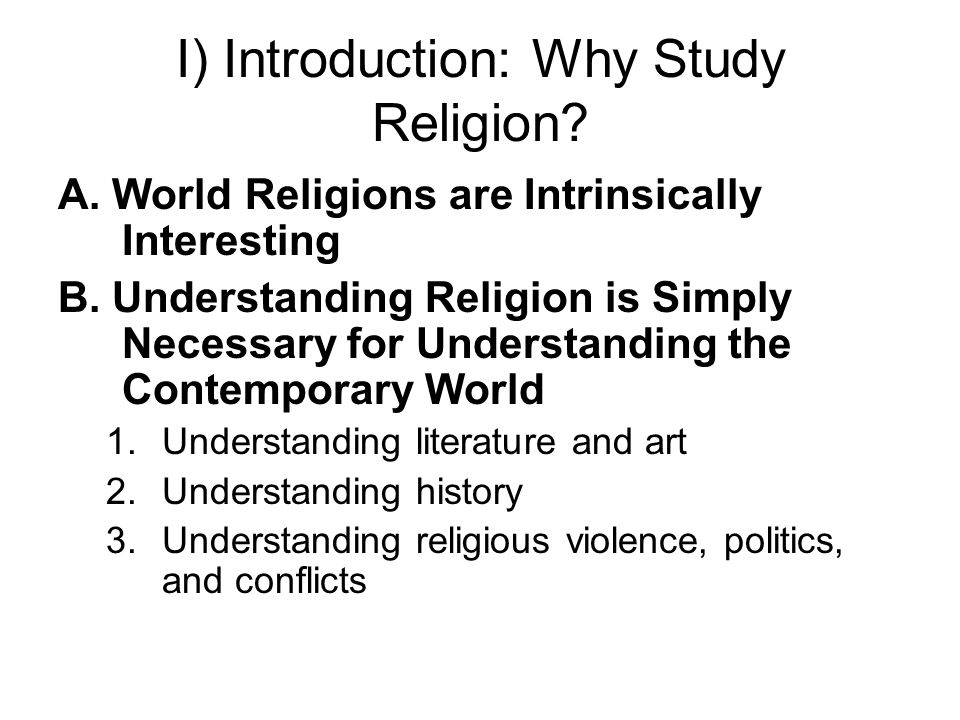 An introduction to the analysis of the issue of religion